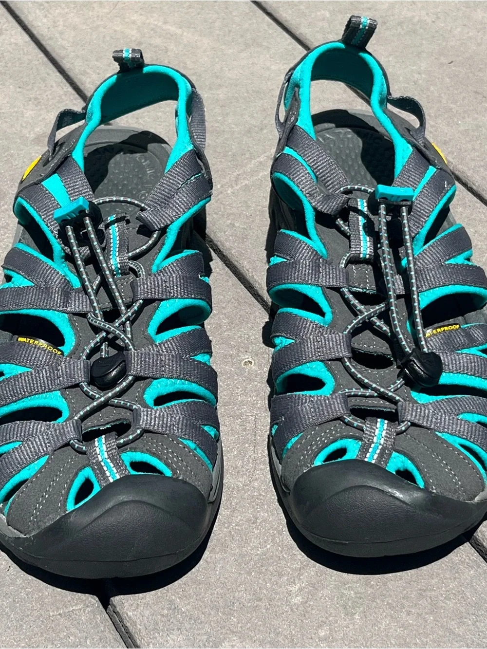 KEEN Whisper Waterproof Sport Sandals Gray Teal Womens 9.5 - Picture 3 of 8